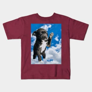 Black puppie Kids T-Shirt